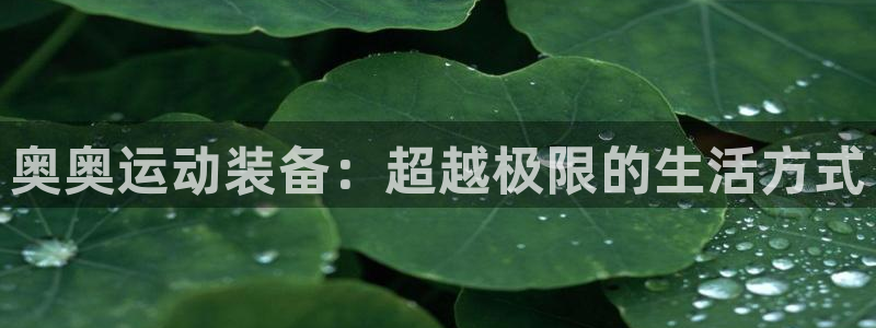 fb体育注册：奥奥运动装备：超越极限的生活方式